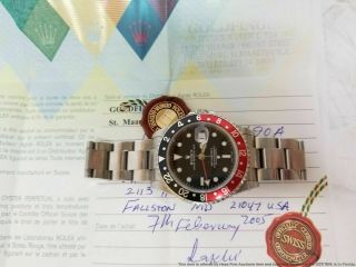 Rolex GMT Master II 16710 Stainless Steel F serial Watch w Box Papers 3