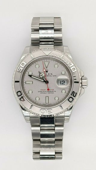 Rolex Yacht - Master 16622 Stainless Steel & Platinum 40mm Watch - Box & Papers