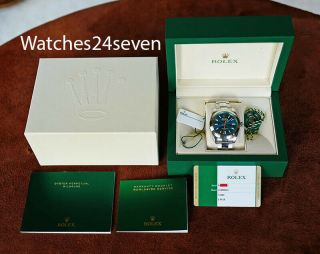 ROLEX Milgauss Steel Automatic Blue Dial Green Crystal 40mm,  NEVER WORN 3
