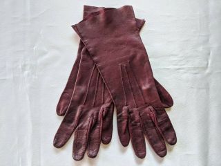 Lucille Ball Personally Owned & Worn Burgundy Leather Gloves I Love Lucy