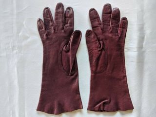 LUCILLE BALL PERSONALLY OWNED & WORN BURGUNDY LEATHER GLOVES I LOVE LUCY 2