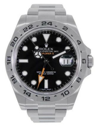 Rolex Explorer Ii Gmt Stainless Steel Black Dial 216570 Complete Set 2018