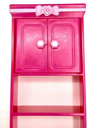 Barbie Doll Pink Bathroom Cabinet Dream House Townhouse Furniture Dollhouse 2