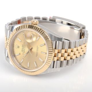 Rolex Datejust 41mm 126333 Two Tone Steel & Gold Jubilee Champagne Index Dial 2
