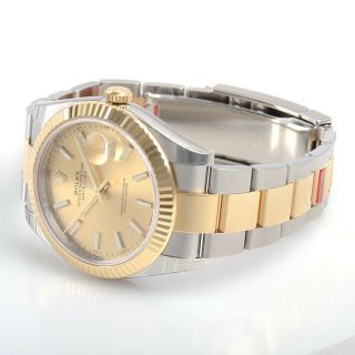 Rolex Datejust 41mm 126333 Two Tone Steel & Gold Oyster Champagne Index Dial 2
