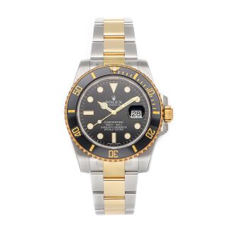 Rolex Submariner Auto 40mm Steel Yellow Gold Mens Bracelet Watch Date 116613ln