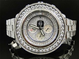 Custom Mens Breitling Avenger Aeromarine 55 Mm Diamond Watch 35 Ct