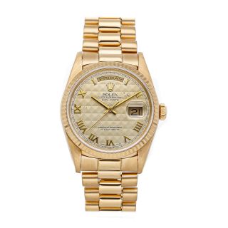 Rolex Day - Date Auto 36mm Yellow Gold Mens President Bracelet Watch 18238