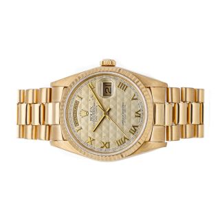 Rolex Day - Date Auto 36mm Yellow Gold Mens President Bracelet Watch 18238 2