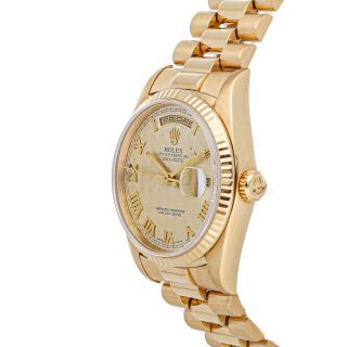 Rolex Day - Date Auto 36mm Yellow Gold Mens President Bracelet Watch 18238 3