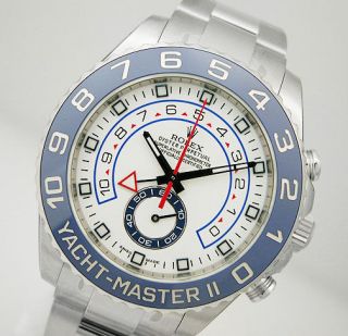 Rolex Yacht - Master Ii White Dial Steel 44mm Automatic Mens Watch 116680