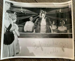 40s Lucille Ball Hometown I Love Lucy Autograph Jamestown Vintage Rare