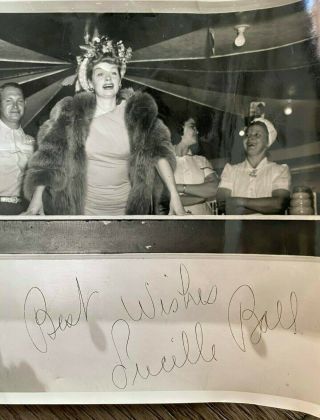 40s Lucille Ball Hometown I Love Lucy Autograph Jamestown Vintage Rare 2
