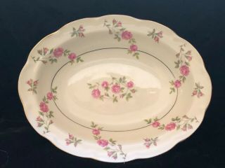 Vintage Theodore Haviland Oval Serving Bowl 9 3/4 Inches Delaware Pattern