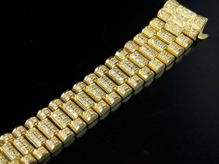 Ladies President Diamond Watch Band For Rolex Day - Date In 18k Yellow Gold 5.  5 Ct