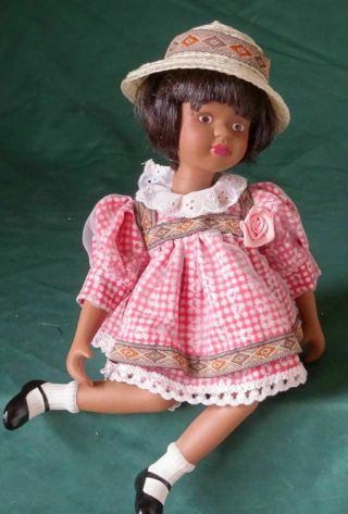 11 " Sitting Porcelain Doll African American