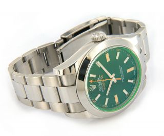 2010 Rolex Milgauss 116400GV,  Black Dial,  Green Crystal,  w/ Box & Papers 3
