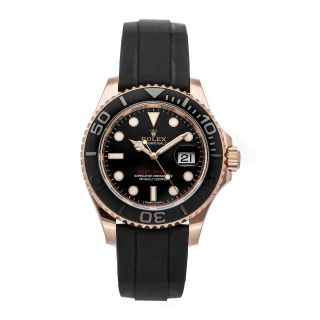 Rolex Yacht - Master Auto Everose Gold Mens Oysterflex Bracelet Watch 116655