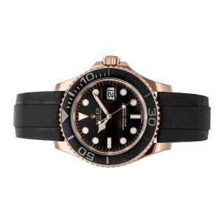 Rolex Yacht - Master Auto Everose Gold Mens Oysterflex Bracelet Watch 116655 2