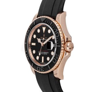 Rolex Yacht - Master Auto Everose Gold Mens Oysterflex Bracelet Watch 116655 3