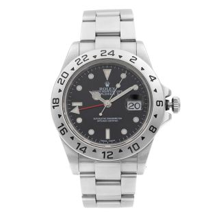Rolex Explorer Ii 40mm Steel Black Dial Red Hand Automatic Mens Watch 16570