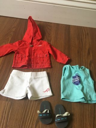 American Girl Of The Year 2009 Chrissa Maxwell Doll’s Warm Up Set Red Jacket Top