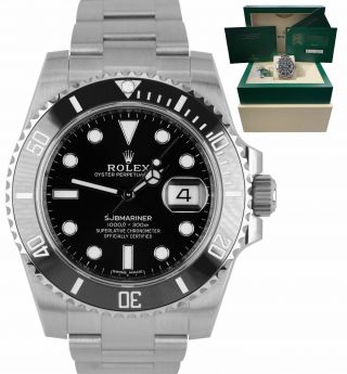 Aug 2020 Card Rolex Submariner Date 116610ln Steel Black Ceramic Watch