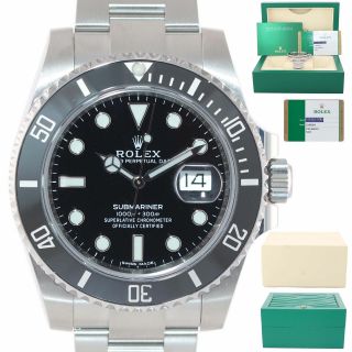 2019 Papers Rolex Submariner Date 116610 Steel Black Ceramic Watch Box