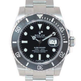 2019 PAPERS Rolex Submariner Date 116610 Steel Black Ceramic Watch Box 3