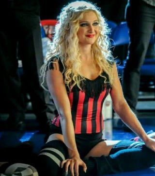 Katherine Bailess/kyle/hit The Floor Screen Worn Wardrobe Sexy Striped Outfit