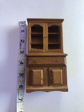 dollhouse miniatures Wood China Cabinet 3