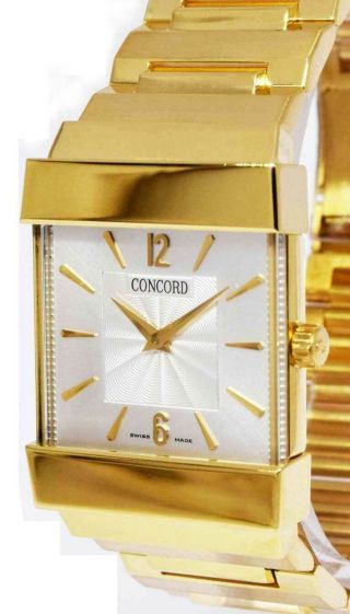 Concord Mens 18k Yellow Gold Quartz Bracelet Watch 50 - C1 - 1451
