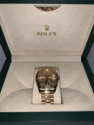 Rolex 18k Yellow Gold 36mm Day Date President Full Gold 118238