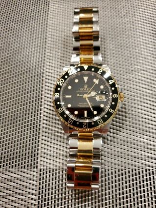 Rolex Gmt - Master 16713 18k & Stainless Steel Black Dial 40mm Automatic Watch