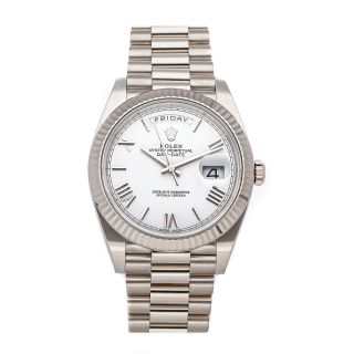 Rolex Day - Date 40 Auto White Gold Mens President Bracelet Watch 228239
