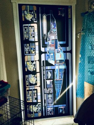 Star Trek Prop Tng Voyager 7 Foot Master Computer 2 Transligh Print