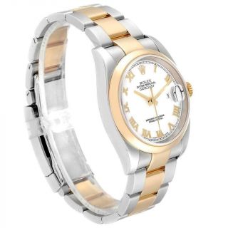 Rolex Datejust 36 Steel Yellow Gold White Dial Mens Watch 116203 3