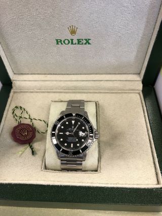 Rolex Submariner Stainless Steel Black Dial Date Automatic Mens Watch 16610