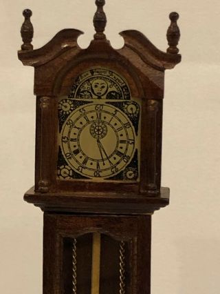 Fantastic Merchandise Dollhouse Miniature Fine Carved Grandfather Clock 3