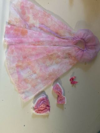 Barbie Doll Lingerie Robe Gown Bra And Panties Shoes Night Gown