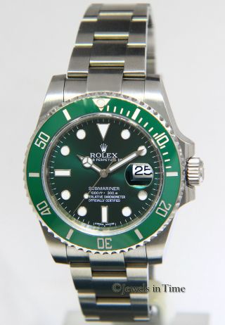 Rolex Submariner 116610 Steel Green Ceramic Mens Watch Box/Papers HULK 116610LV 2
