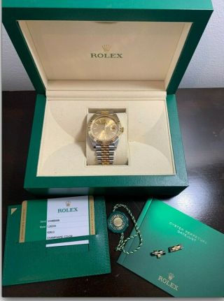 Rolex Datejust 41 Ss/18kt Gold,  Champagne Dial,  Men Oyster Watch 126333.