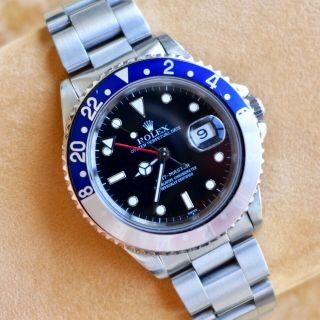 A Stunning Vintage 1993 Gents Steel Rolex Oyster Perpetual Gmt Master Ref.  16700