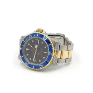 ROLEX BLUE DIAL SUBMARINER STAINLESS STEEL & 18K YELLOW GOLD 40 MM WATCH 8490 2