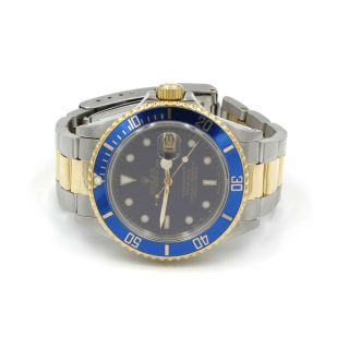 ROLEX BLUE DIAL SUBMARINER STAINLESS STEEL & 18K YELLOW GOLD 40 MM WATCH 8490 3