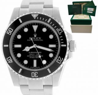 2018 Rolex Submariner No - Date Stainless Steel Dive Ceramic 40mm Watch 114060