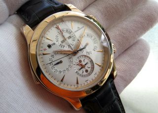JAEGER LeCoultre Grand Reveil 18k gold watch wristwatch Perpetual Alarm JLC 3