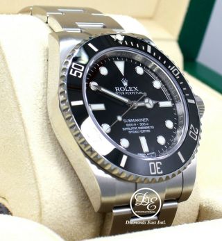 Rolex Submariner 114060 Steel Oyster Black Ceramic Bezel Watch Box/papers