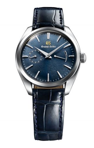 Grand Seiko Sbgk005 Limited Edition Blue Mt Iwate Dial With Bonus Hodinkee Strap