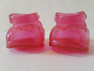Pink Cpk Cabbage Patch Kids " Jellie " Sandals With Ankle Strap For 16 " Doll